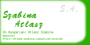 szabina atlasz business card